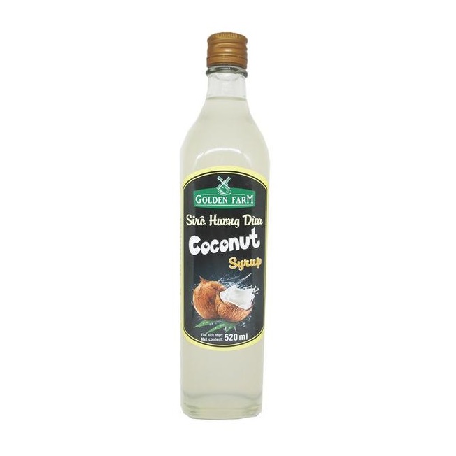 Siro Syrup GoldenFarm Dừa 520ml