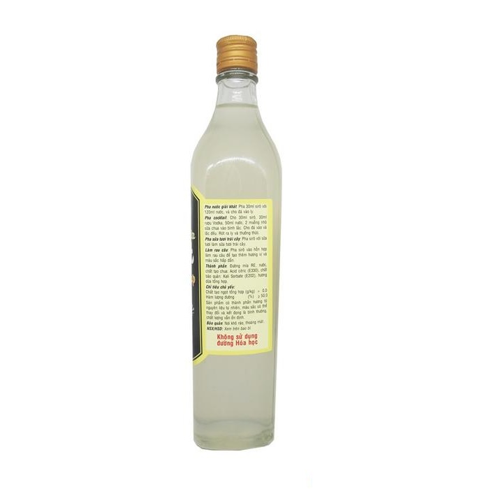 Siro Syrup GoldenFarm Dừa 700ml